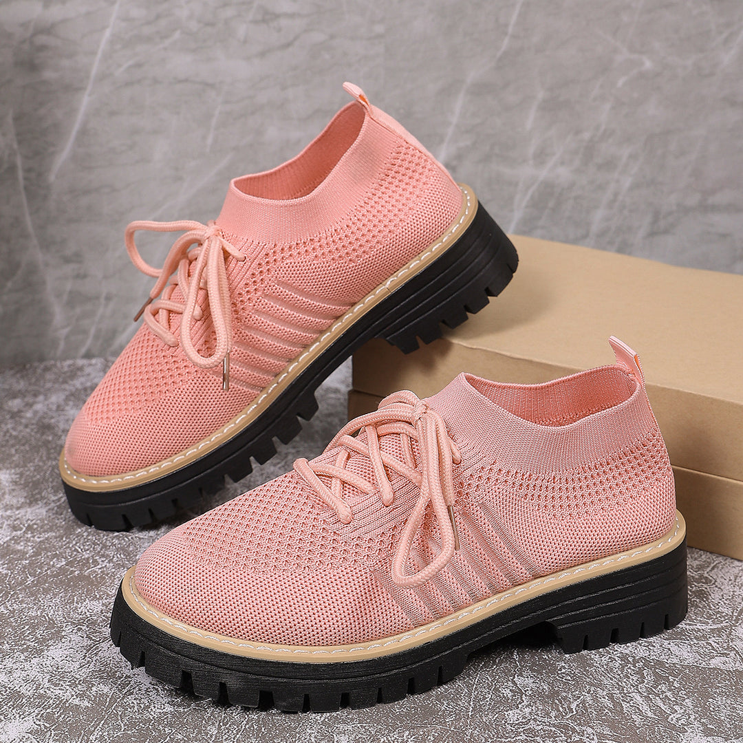 Damen Sportliche Sneakers mit atmungsaktivem Strickoberteil und rutschfester Sohle R&B
