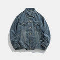 Herren klassische Denim Jacke mit schmalem Schnitt R&B