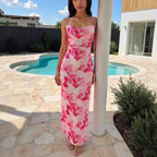 Damen Maxi-Kleid mit asymmetrischem Schnitt und fließendem Stoff R&B