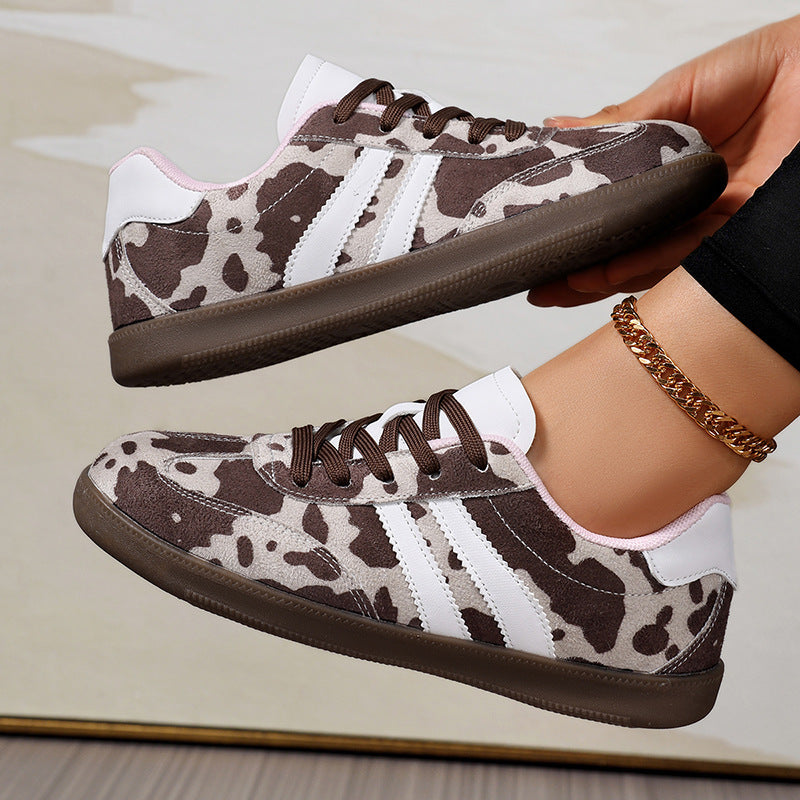 Damen Sportliche Sneakers im trendigen Mustermix