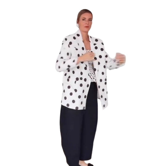 Damen modischer Blazer mit Punkten R&B
