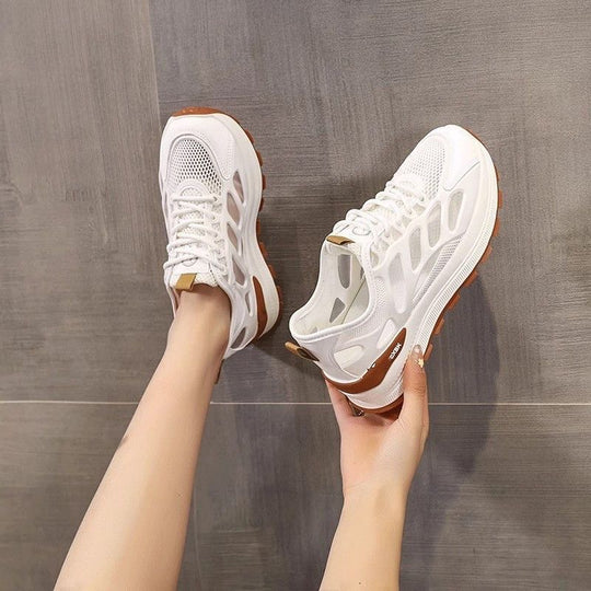 Damen Sportliche Leichtgewicht Sneakers mit atmungsaktiver Mesh-Oberfläche R&B