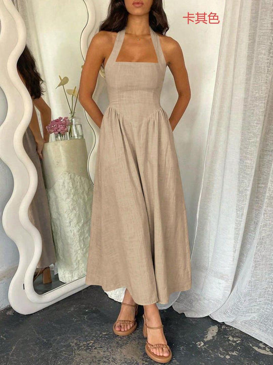 Damen Maxikleid mit sommerlichem Schnitt und süßen Spaghettiträgern R&B