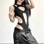 Damen sportlicher Cut-Out Badeanzug R&B
