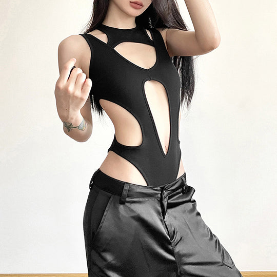 Damen sportlicher Cut-Out Badeanzug R&B
