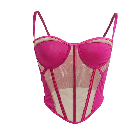 Damen figurformendes Bustier mit transparenten Einsätzen R&B