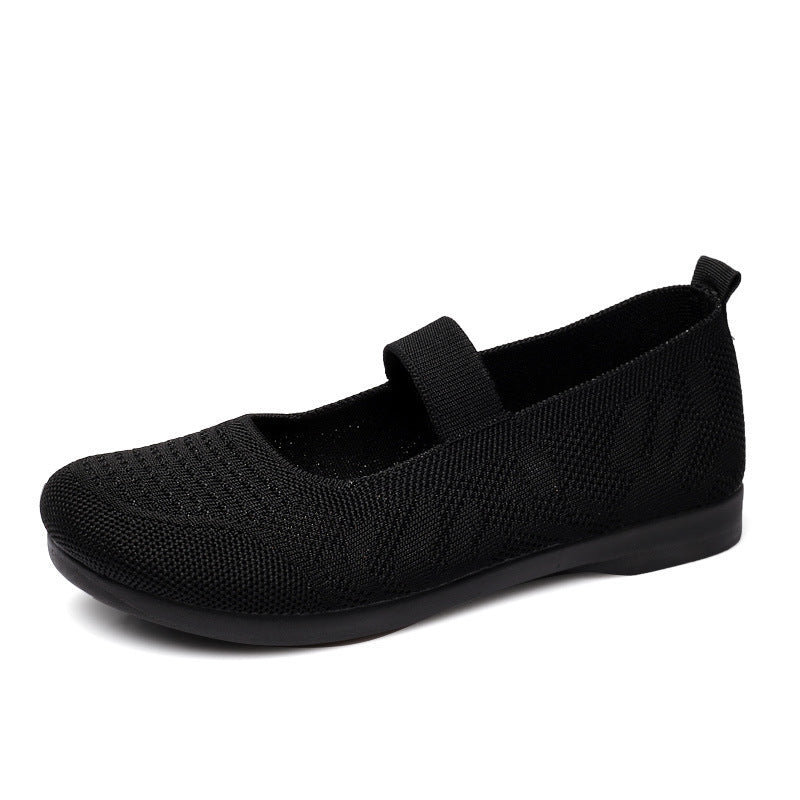 Damen Komfortable Ballerinas mit elastischem Riemen