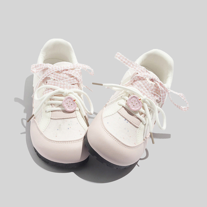 Damen Freizeit-Sneaker mit verspieltem Design und atmungsaktiver Oberflächenstruktur