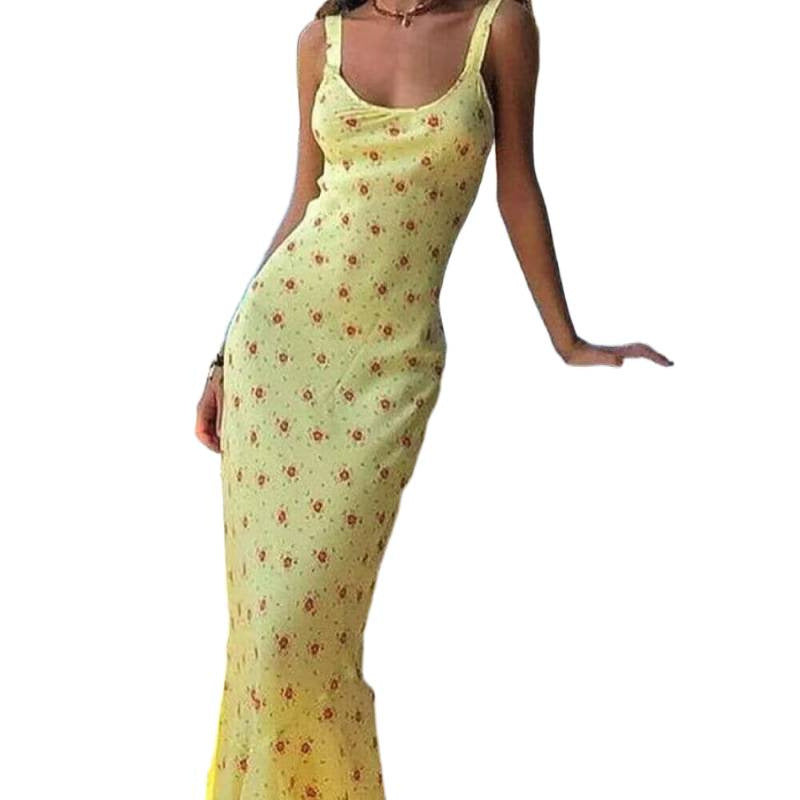 Damen Maxikleid mit floralem Design und eleganter Silhouette R&B