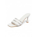 Damen Elegant verziertes Plateau-Mules mit schimmernden Akzenten R&B