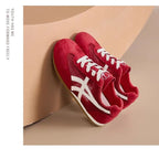 Damen Komfortable Sneaker mit atmungsaktivem Mesh und Wildlederoberfläche
