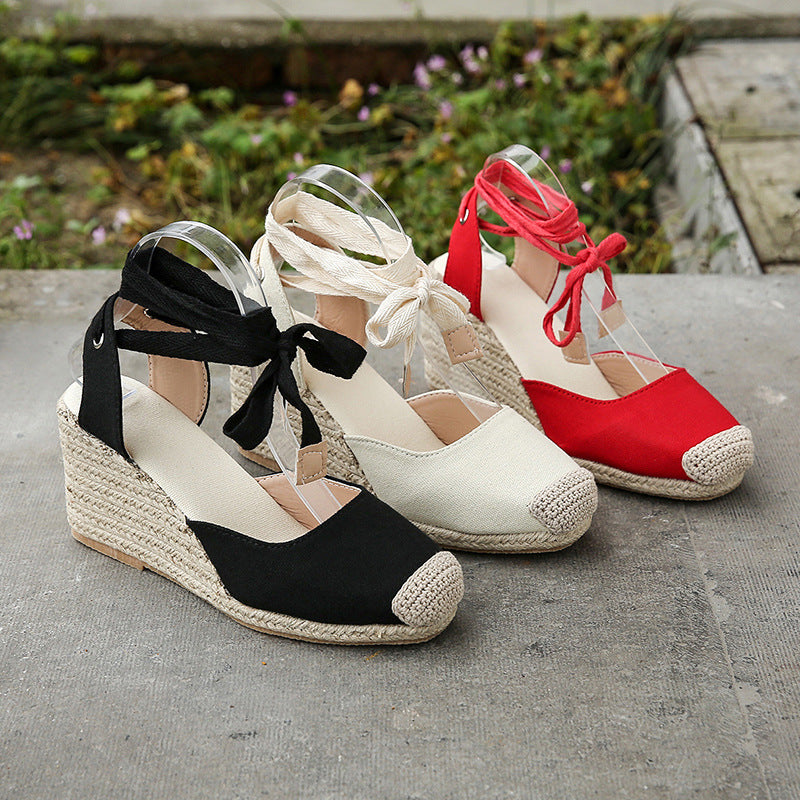 Damen Wedge-Sandalen mit verstellbarem Riemen und elastischem Obermaterial R&B