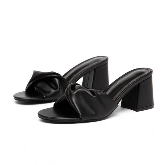 Damen Hochhackige Riemchen-Sandalen mit dekorativem Knotendesign R&B