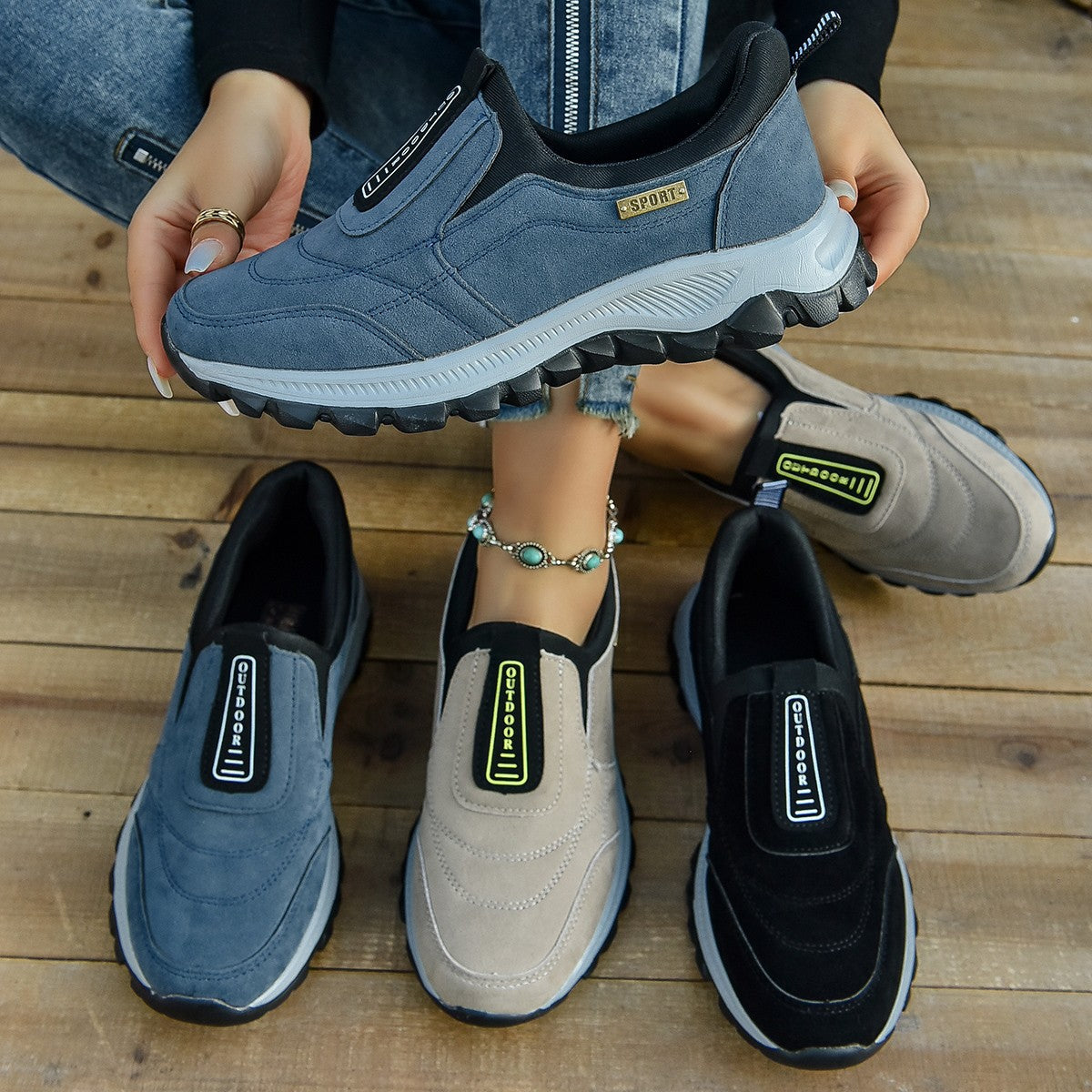Damen Bequeme Outdoor-Sneaker mit rutschfester Sohle und atmungsaktivem Obermaterial R&B