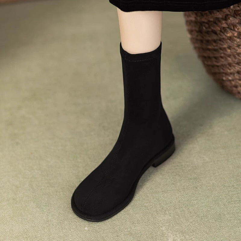 Damen Elegante Stiefeletten mit stretchbarem Obermaterial und rutschfester Sohle R&B