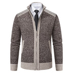 Herren Strickjacke mit hohem Kragen R&B