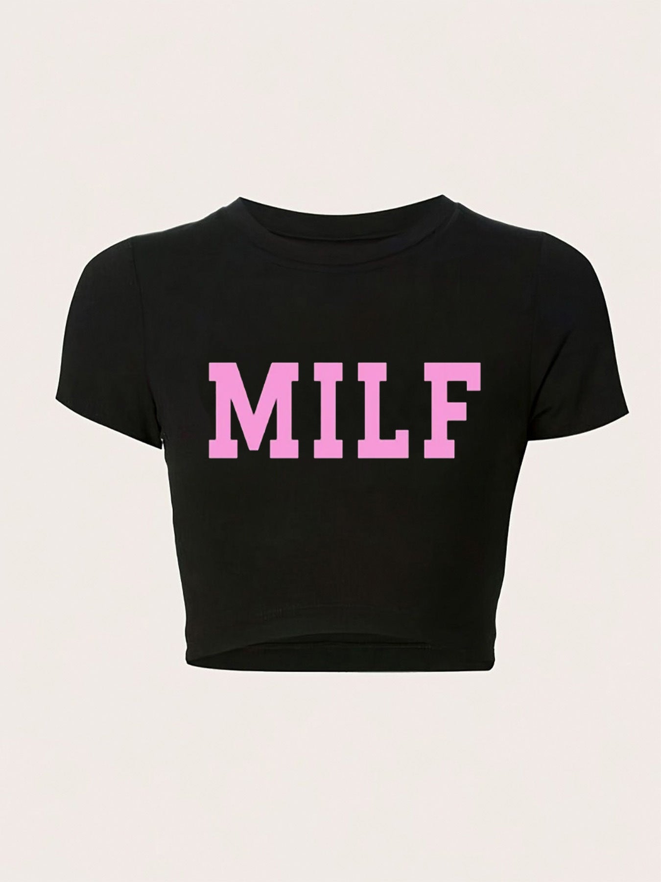 Damen Crop-T-Shirt mit auffälligem Statement-Print R&B 1777452337