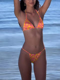 Damen Triangel-Bikini mit floralem Design R&B