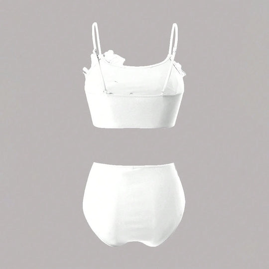 Damen Bikini-Set mit Blumenapplikationen R&B