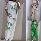 Damen lässiger Oversized Sweater und Jogginghose-Set R&B