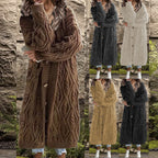 Damen Strickmantel mit kunstvollem Zopfmuster