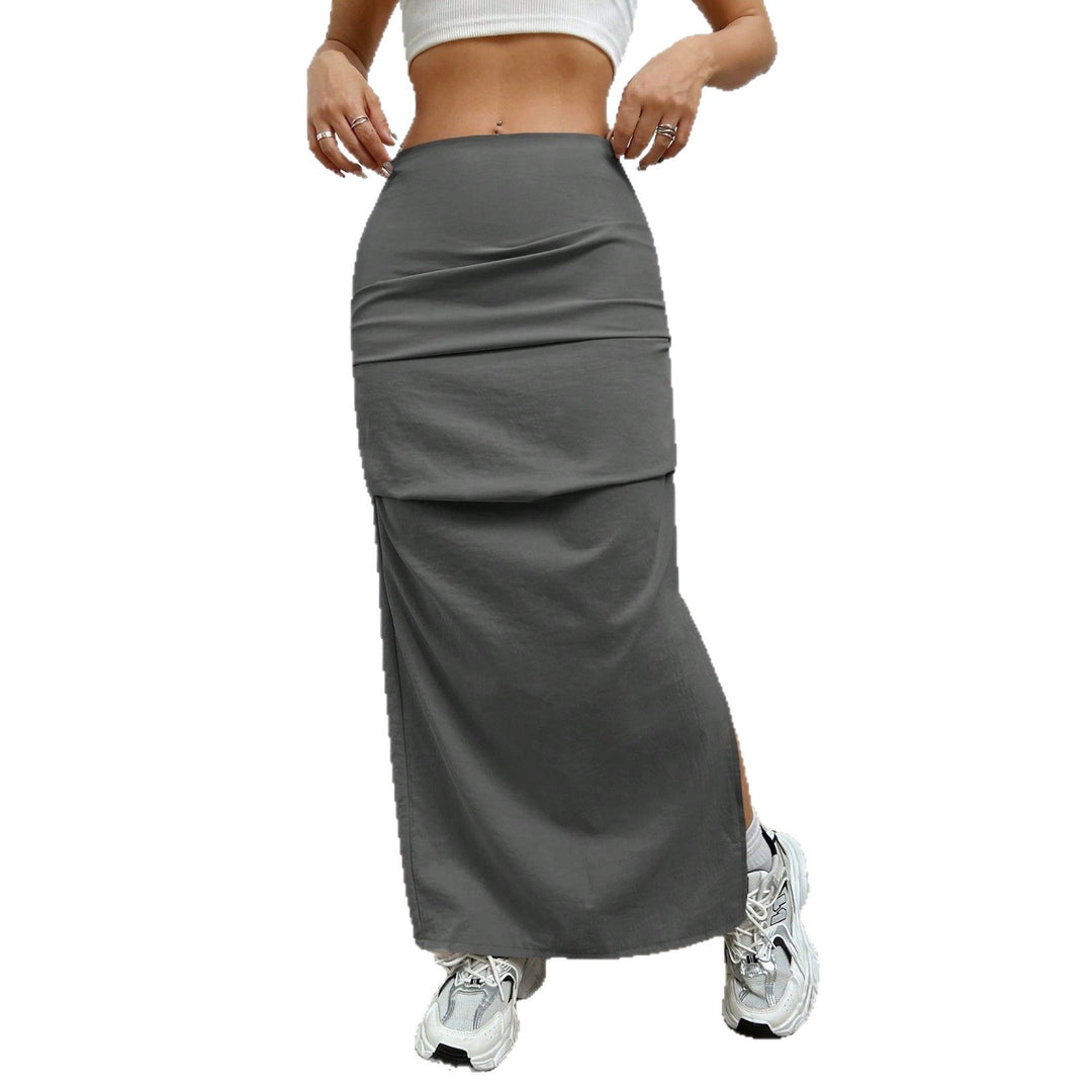 Damen Longskirt mit seitlichem Schlitz und elastischem Bund R&B