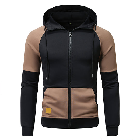 Herren sportlicher Kapuzenpullover mit einzigartigem Farbblock-Design R&B