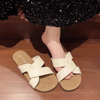 Damen bequeme Riemensandalen mit modischem Design und elegantem Glanz EB
