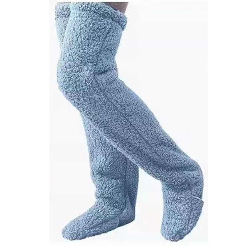 Damen Kuschelige Overknee-Socken aus weichem Fleece R&B