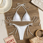 Damen Triangel-Bikini mit glänzenden Akzenten R&B