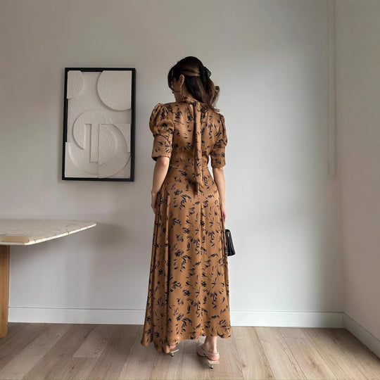 Damen Romantisches Maxikleid mit Rüschendetails und floralem Muster R&B