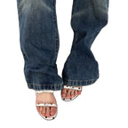 Damen Chic und komfortable Sandalen mit gepunktetem Muster