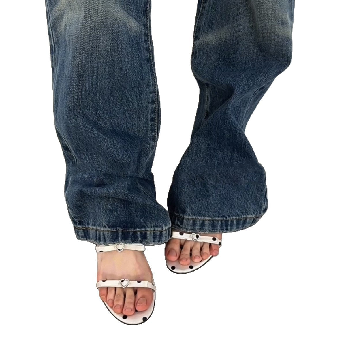 Damen Chic und komfortable Sandalen mit gepunktetem Muster