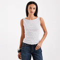 Damen Trägershirt mit verspieltem Polka-Dots-Muster R&B