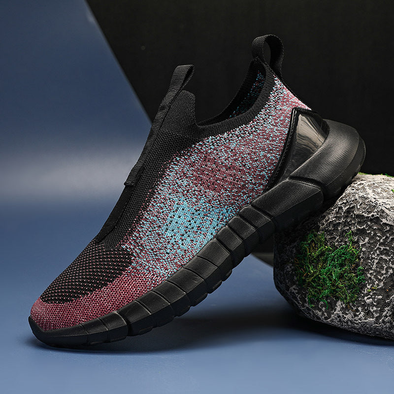 Damen Sportliche Slip-On Sneakers mit atmungsaktiver Strickoberfläche R&B