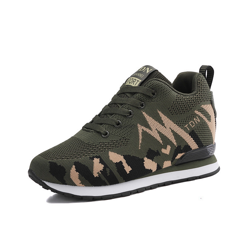 Damen Sportliche Sneakers mit Camouflage-Design und dämpfender Sohle