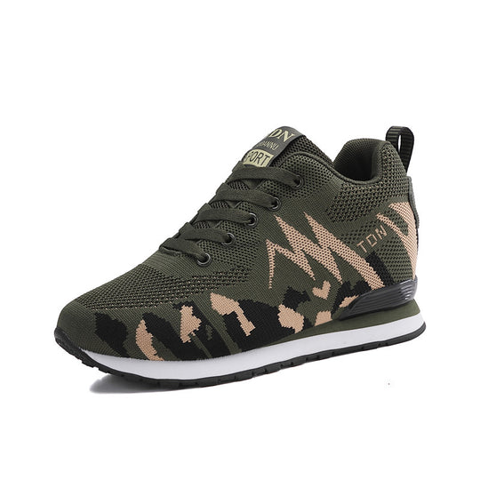Damen Sportliche Sneakers mit Camouflage-Design und dämpfender Sohle R&B