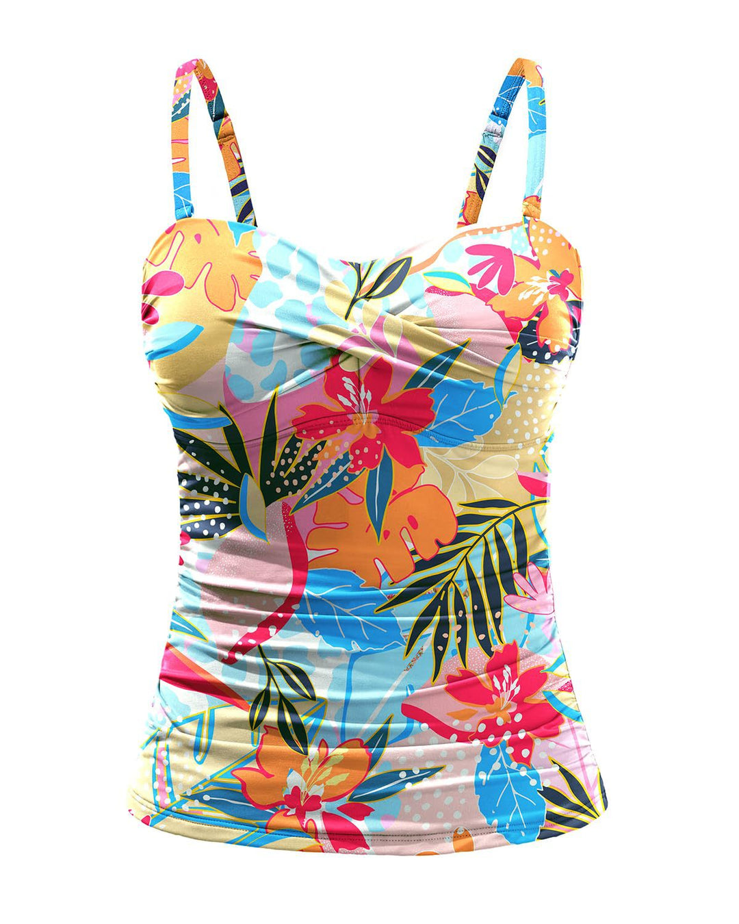 Damen Tankini mit raffiniertem Wickeldesign R&B