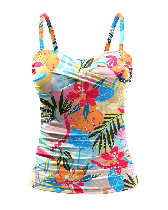 Damen Tankini mit raffiniertem Wickeldesign R&B