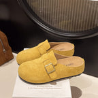 Damen Komfortable Slipper mit elegantem Schnallenverschluss R&B