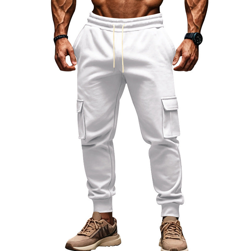 Herren Cargo-Jogginghose mit elastischem Bund und multifunktionalen Taschen R&B