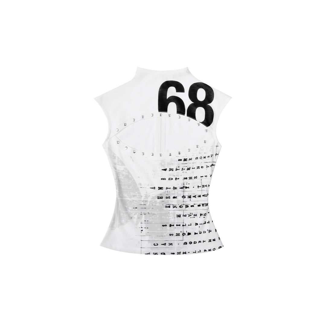 Damen Kreatives Tank-Top mit Grafischem Druck R&B