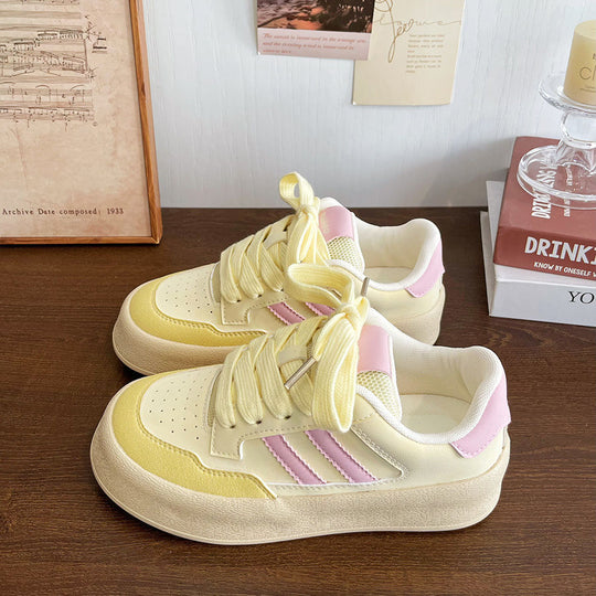 Damen Sportliche Sneakers mit dickem Profil und atmungsaktiver Obermaterialkombination R&B