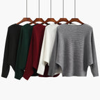Damen Oversized Strickpullover mit raffiniertem Rippdesign und weitem Schnitt R&B