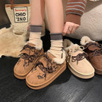 Damen modische Sneakers mit kuscheligem Innenfutter und tierischem Muster R&B