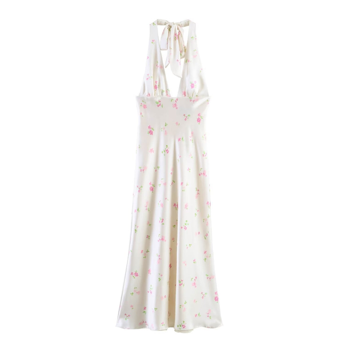 Damen Maxikleid mit feinen Rüschen und floralem Design R&B
