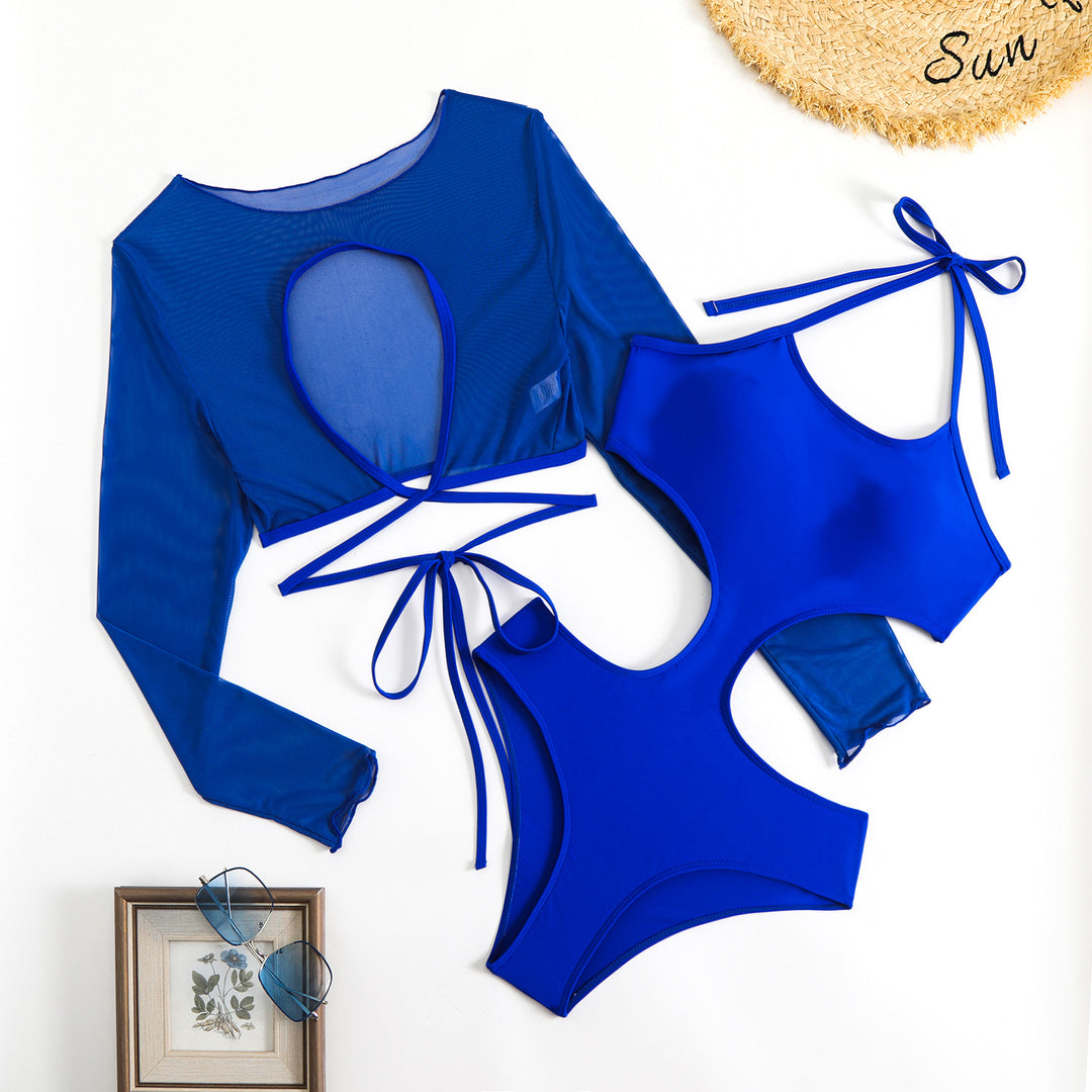 Damen Bikini-Set mit transparentem Oberteil und innovativem Schnitt R&B