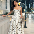 Damen A-linien Polka-Dots Abendkleid EB