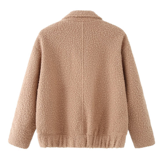 Damen kuschelige Teddyjacke im modernen Schnitt R&B