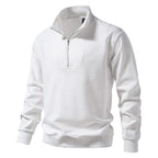 Herren modischer Stehkragenpullover mit halbem Reißverschluss und bequemer Passform R&B